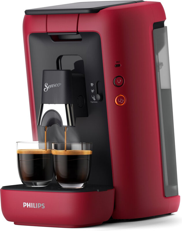 Philips CSA260/90 Senseo Maestro Pod Coffee Machine - 1450 W - 1 of 2 kopjes - Instelbare intensiteit - Automatische uitschakeling - 0,9 liter watertank - Rood