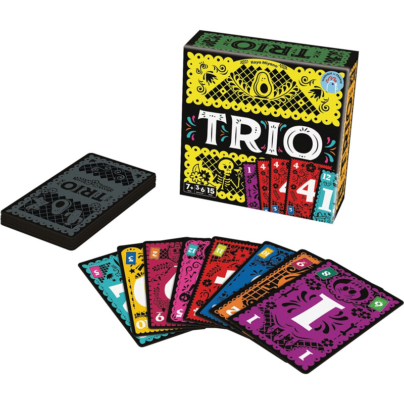Asmodee Trio Jeu de Cartes Mémoire Déduction 3-6 Joueurs