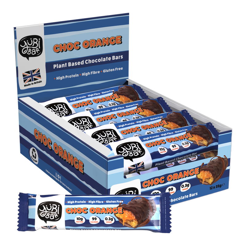 Yubi Bar Protein Nutrition Bar Protein Bars Chocolate Orange Flavour - 12 X 35G