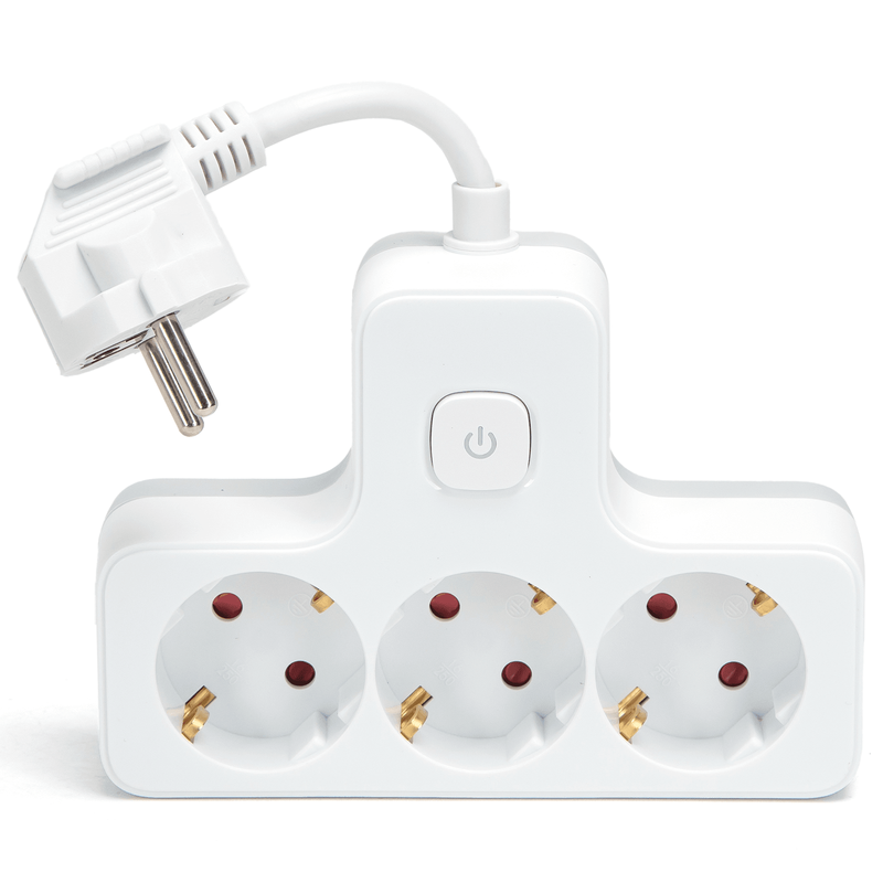 Aigostar Steckdosenleiste mit Kabel/Deutscher 3-fach/3G 1,0 mm²/5 cm/Kurzes Kabel