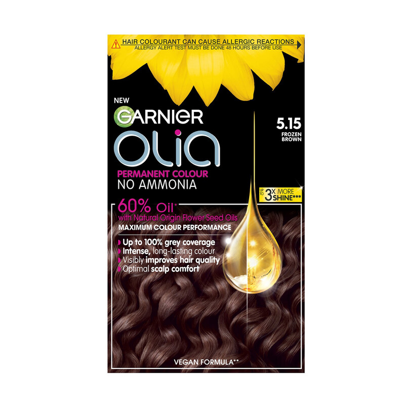 Garnier Olia 5.15 Frosted Chocolate Brown Noammonia Permanent Hair Dye - Image 3