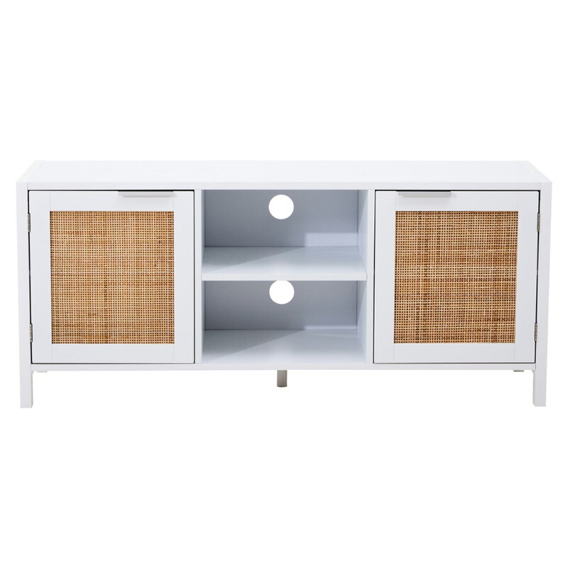 TV Unit Sherman White/Rattan L:120cm