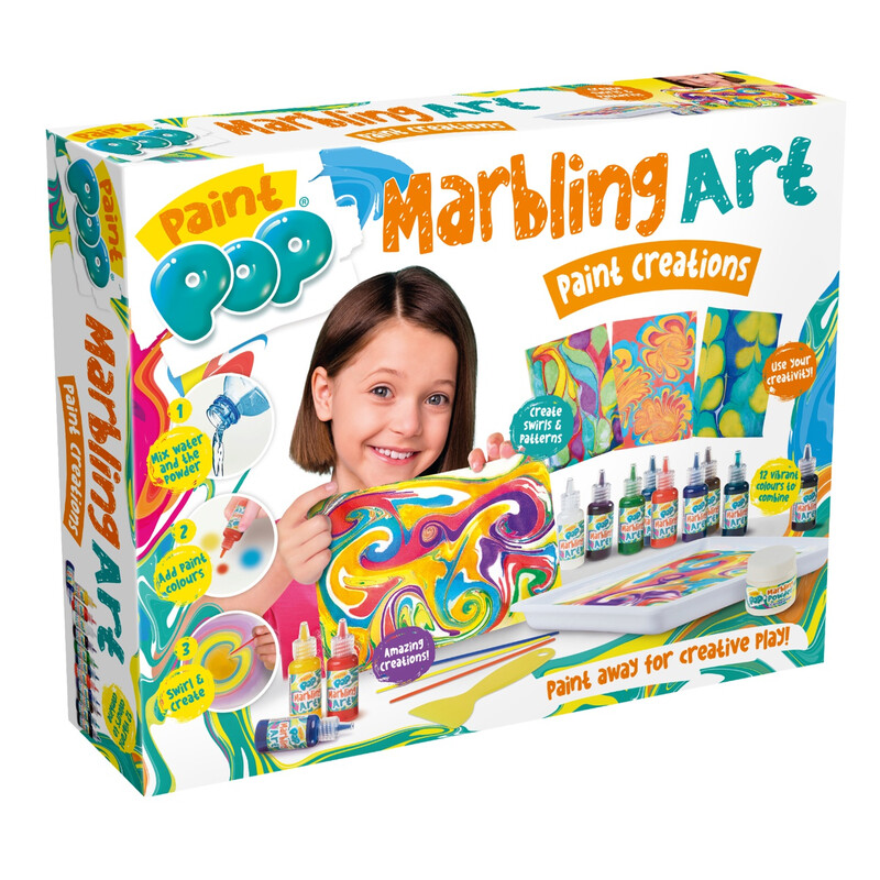 Paint Pop Paint Pops Paint Marbling Set With 12 Paints