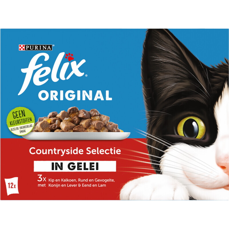 Felix Original Premium Aliment pour chat Saveur campagne 12 x 85 g