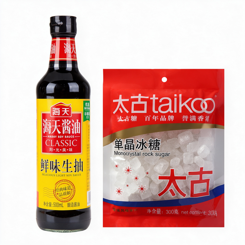 HADAY helle Sojasauce mit Umami-Geschmack + Taikoo monokristalliner Kandiszucker