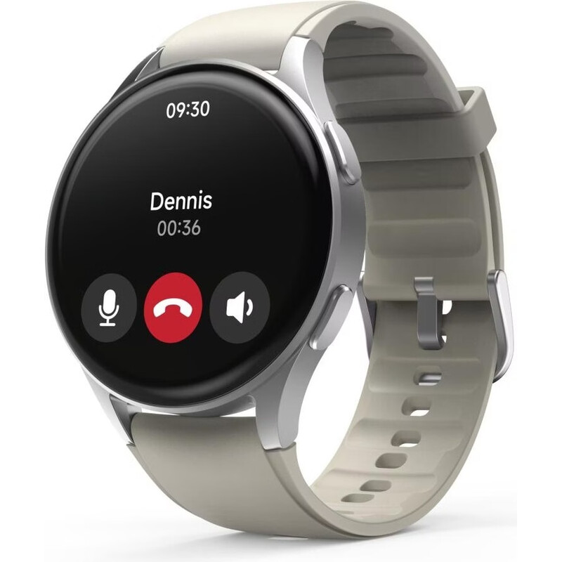 Hama Smartwatch 8900 | 43 mm AMOLED runde GPS-Uhr mit Alexa, Telefoniefunktion in Silber für Herren und Damen