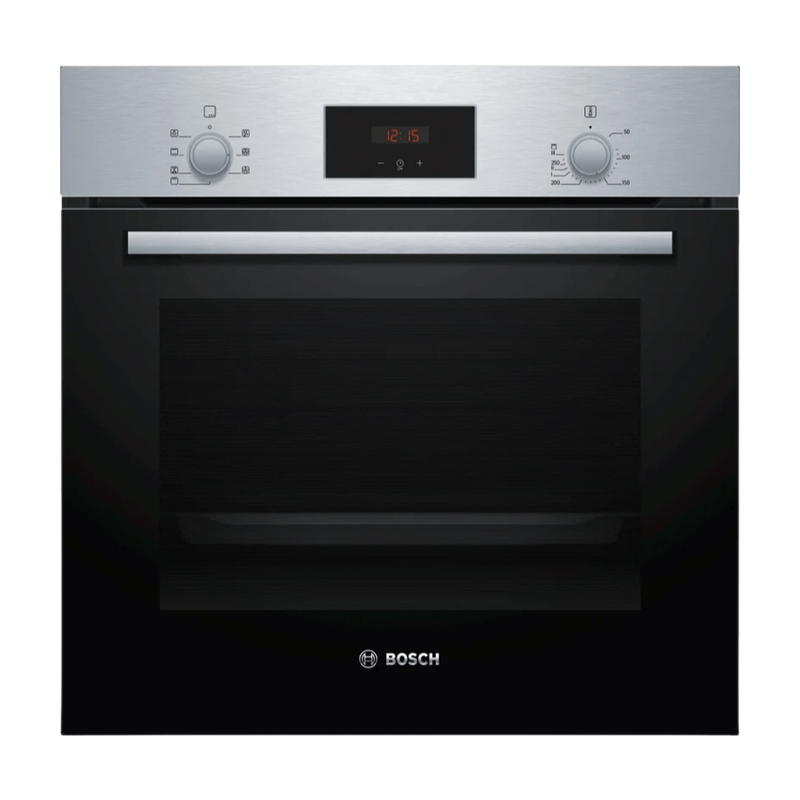 Bosch HBF133BR0 elektrische inbouwoven - inhoud 66 l - 5 kookprogramma's - ecoClean zelfreiniging - snel voorverwarmen - roestvrij staal/zwart