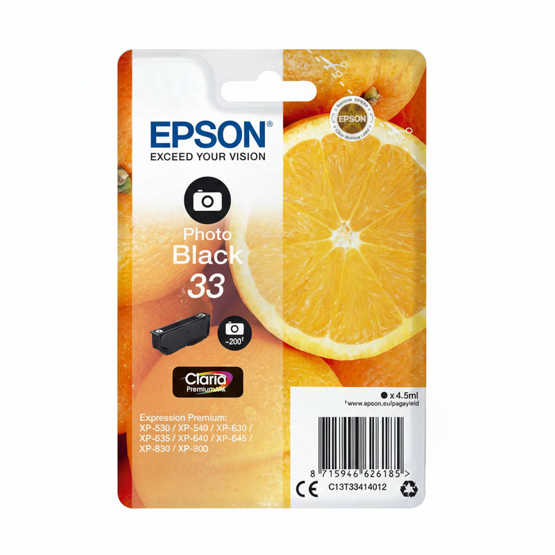 Epson Oranges singlepack fotoblack 33 Claria Premium inkt