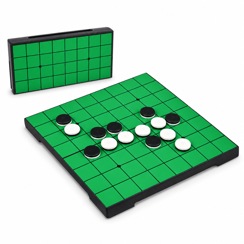 Schwarz und Weiß Go – pädagogisches magnetisches Othello-Brettspiel für Kinder, Reversi-Strategiespiel mit magnetischen Figuren, faltbares Reise-Schachbrett-Set, Denkspielzeug für Jungen und Mädchen ab 3 Jahren, Familienparty-Geschenk-Tischspiel für Kinde