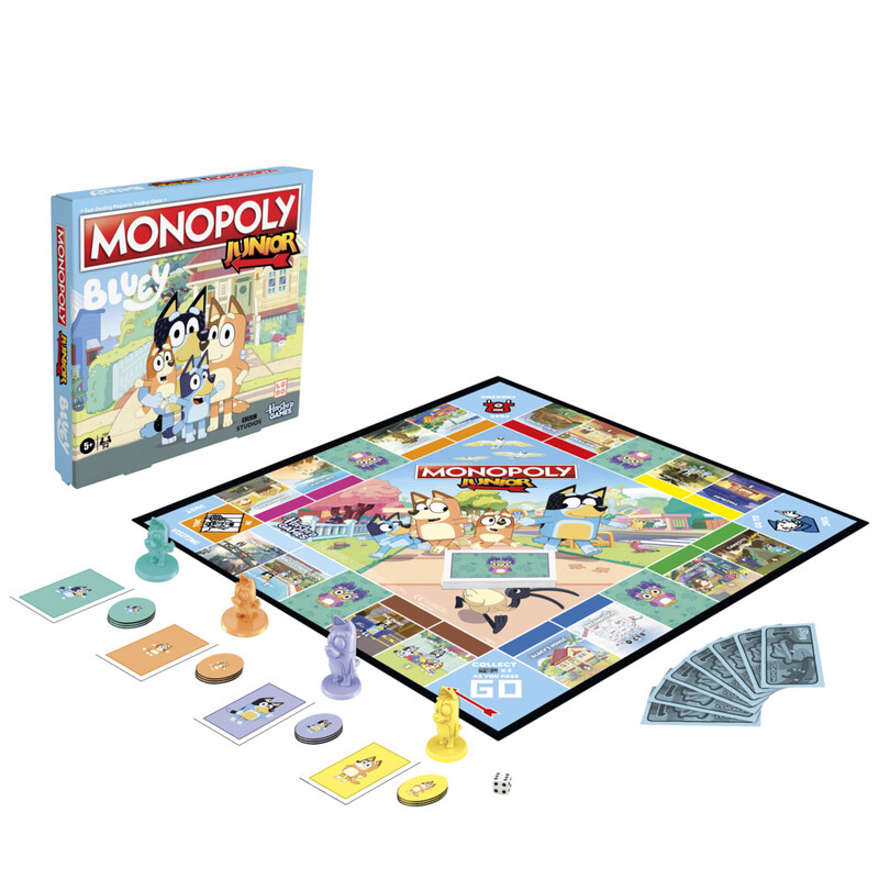 Monopoly Junior Bluey Edition Board Game | Join Bluey's Family for a Fun-Filled Real Estate Adventure