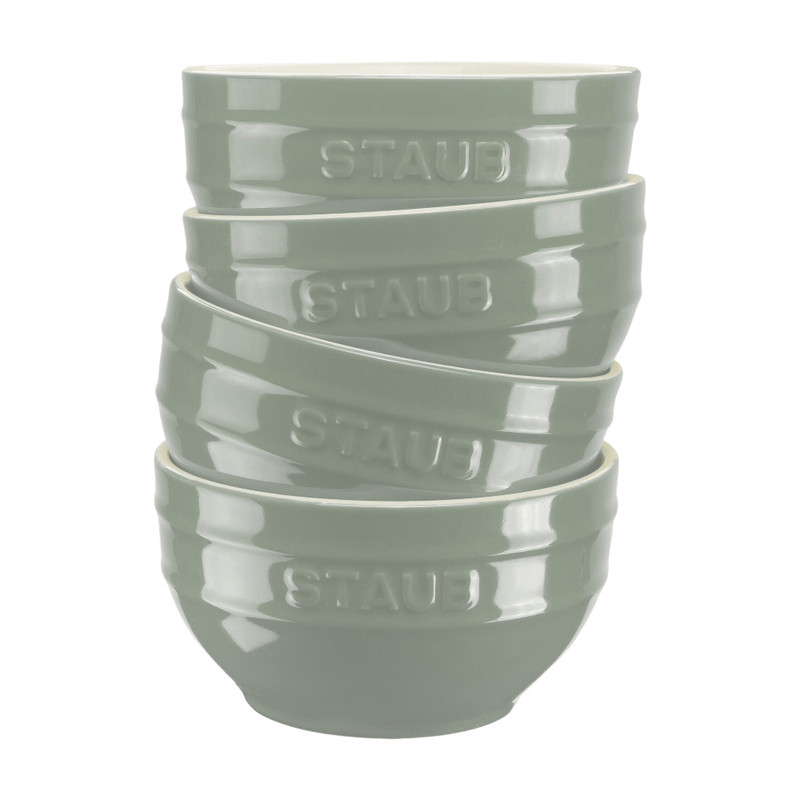 Staub Ceramique Schüssel Set, 12 cm | 4-tlg | Eukalyptus | Keramik