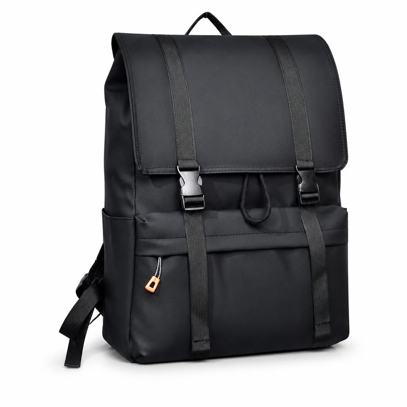 15,6 inch Flip Top Laptoprugzak, Waterbestendige Casual Rugzak met Trekkoordsluiting, Grote Capaciteit Daypack voor School Werk Stadreizen Mannen