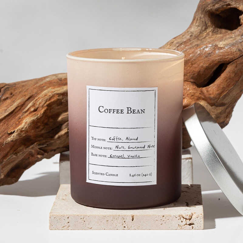 Dopamine Gradient-Colored Scented Candle - Coffee Bean, 240G, 1PC
