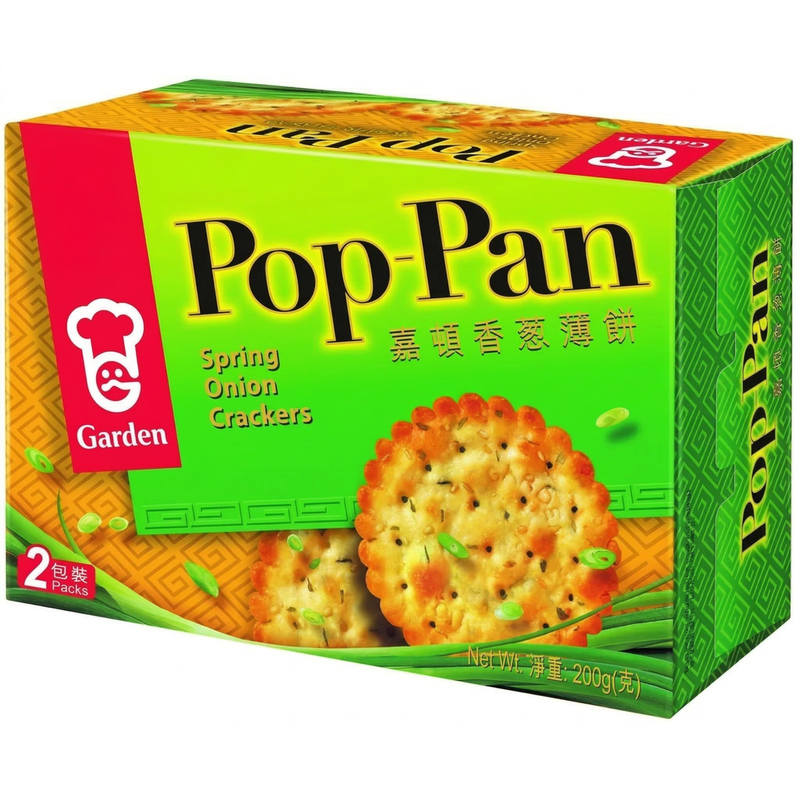 Garden Pop-Pan Cracker Spring Onion Flavour 200G (Contains 2 Sachets)