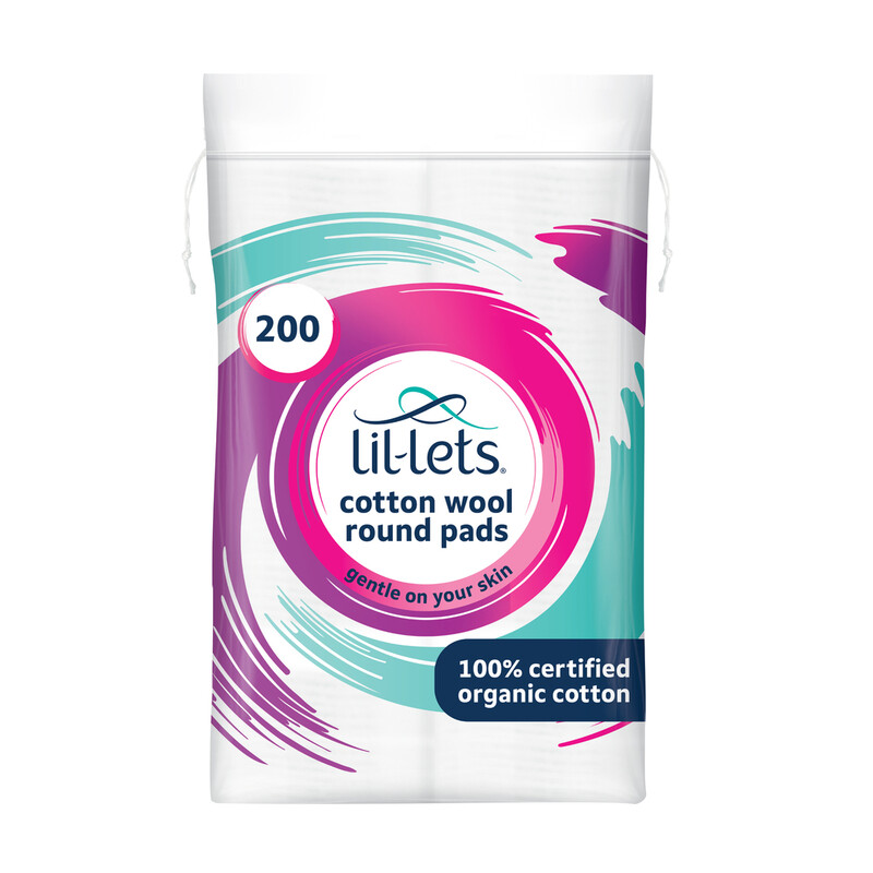 Lil-Lets 200 Cotton Wool Round Pads