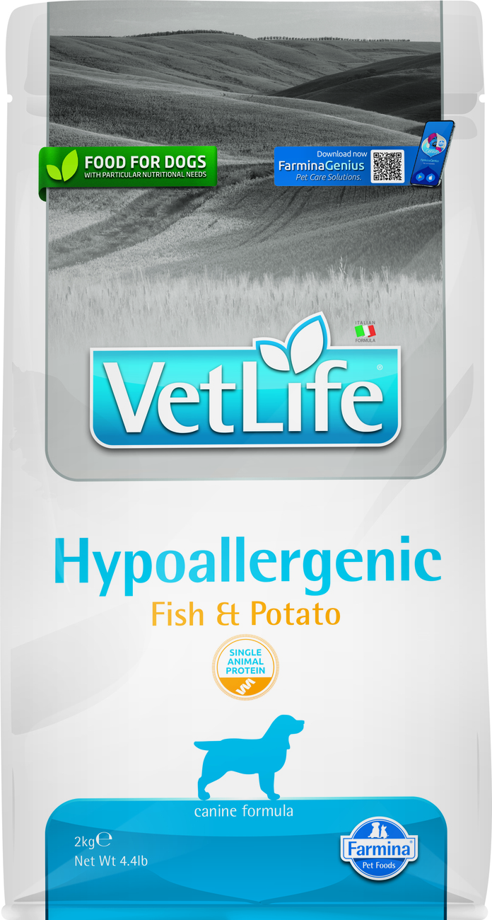 Farmina Vet Life hypoallergene receptuur met vis en aardappel 2 kg