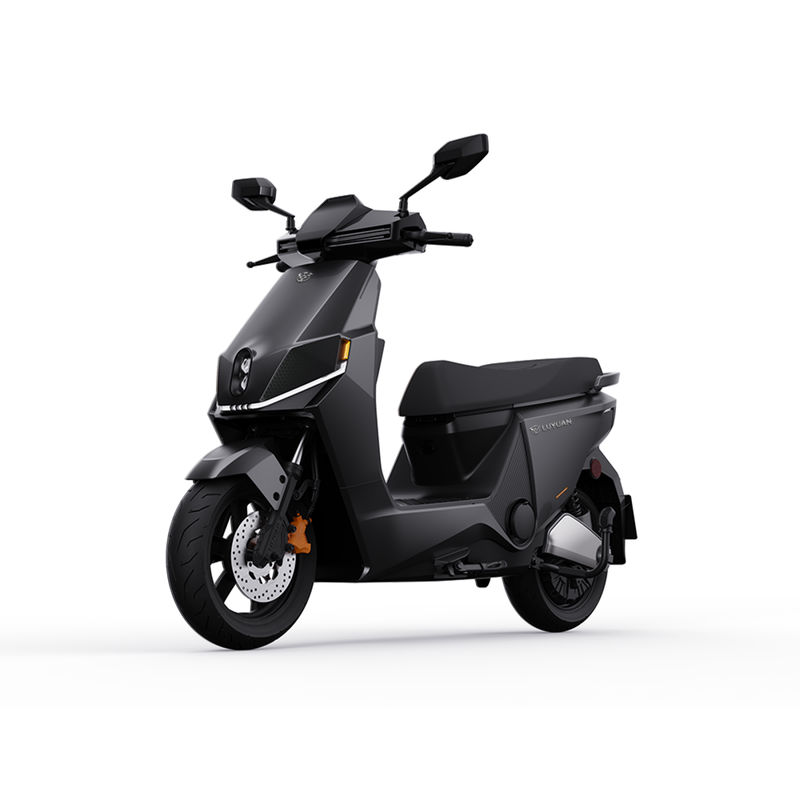 LUYUAN Elektromotorrad MS90 L3e-A1: 3000 W, 80 km/h, 80 km Reichweite, EU-geprüft, 2-Sitzer in Ritter Schwarz