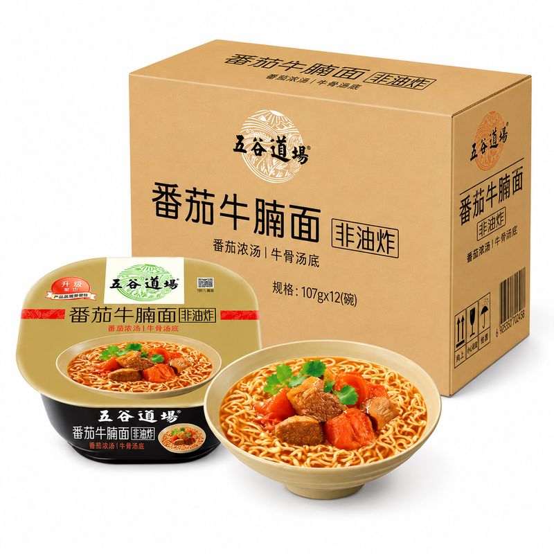 Wu Gu Dao Chang Gold Series Tomato Beef Short Ribs Noodles, 107g x 12 bowls (Full Case)