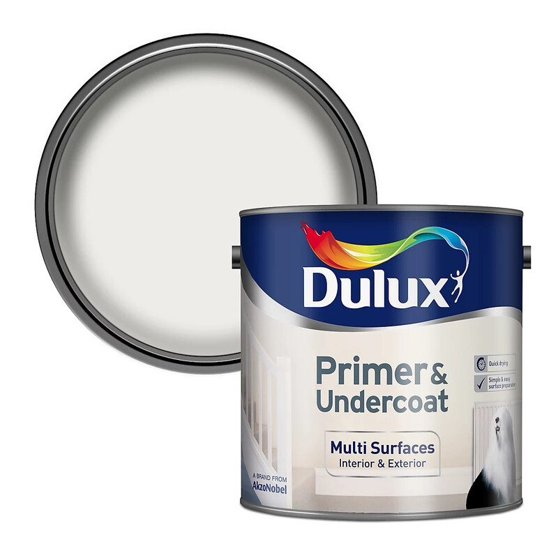 Dulux Multi Surface Primer Undercoat Paint - White - 2.5L