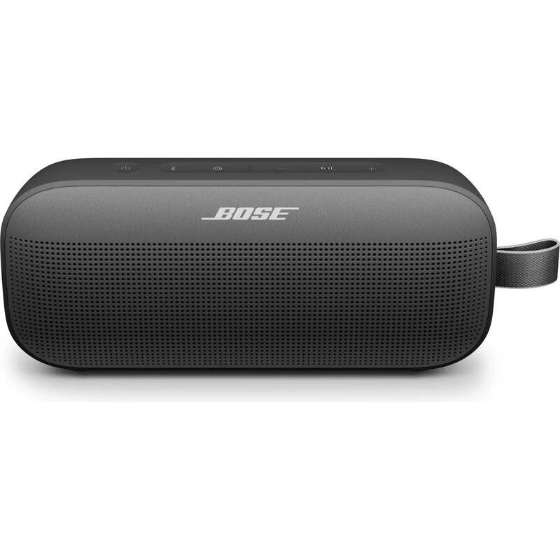 Bose SoundLink Flex tragbarer Bluetooth-Lautsprecher (2. Generation), tragbarer Outdoor-Lautsprecher mit naturgetreuem Klang, bis zu 12 Stunden Akkulaufzeit, staub- und wasserdicht, Schwarz