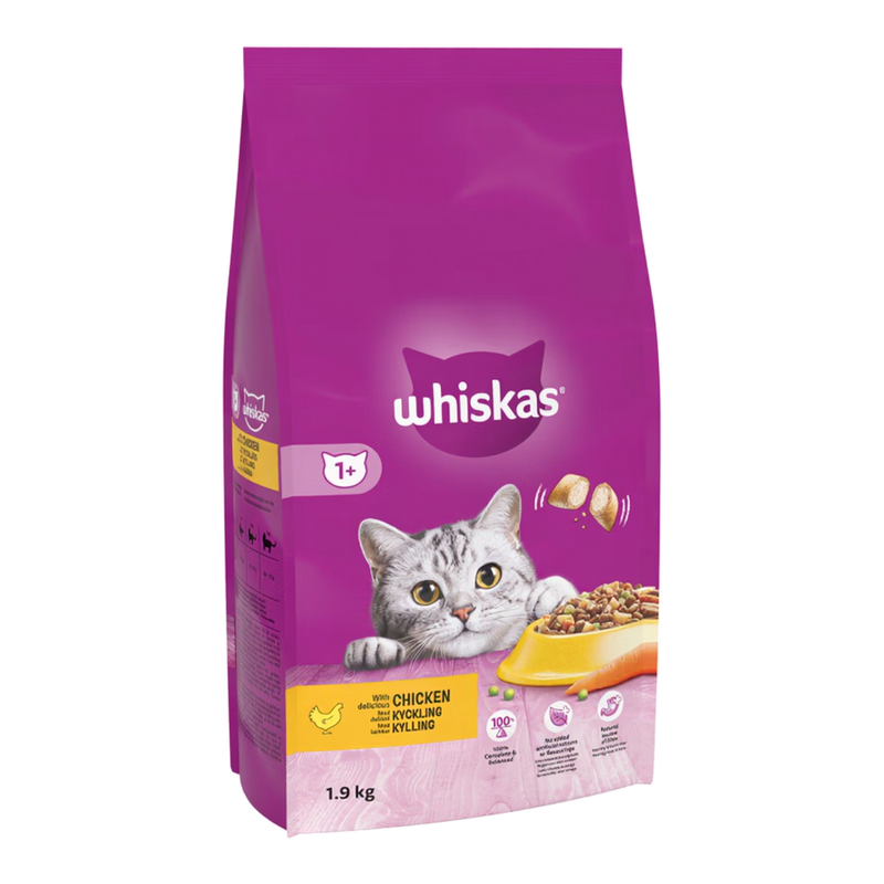Whiskas 1+ With Delicious Chicken 1.9Kg