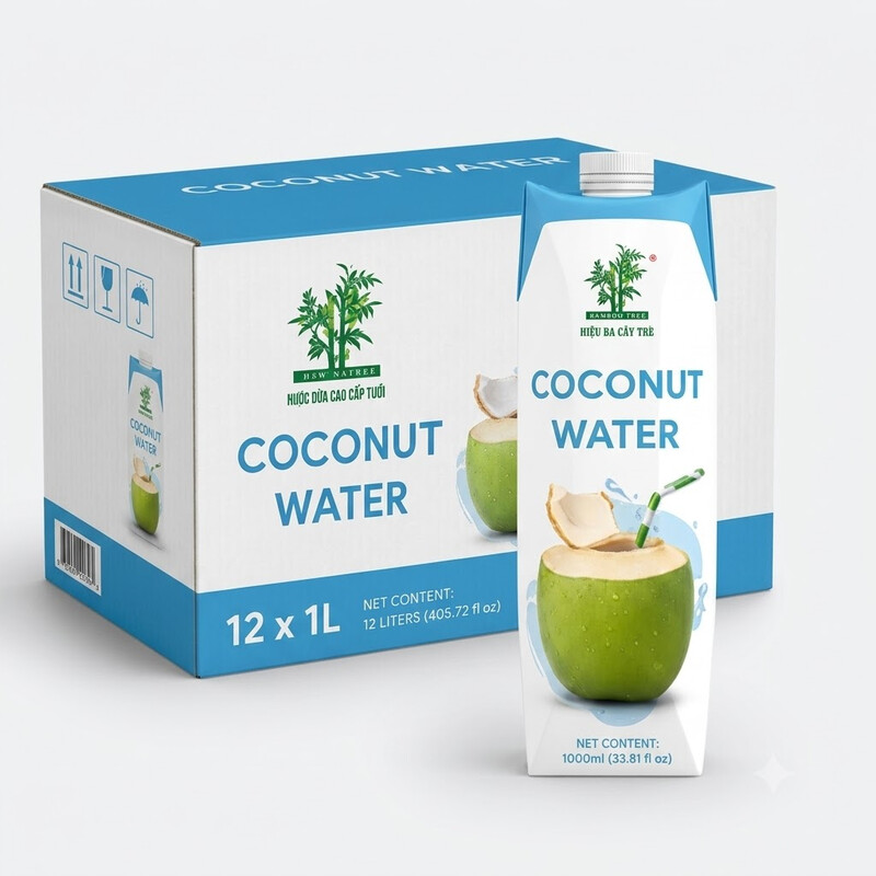 Bamboo Tree Kokoswater - 1 L * 12