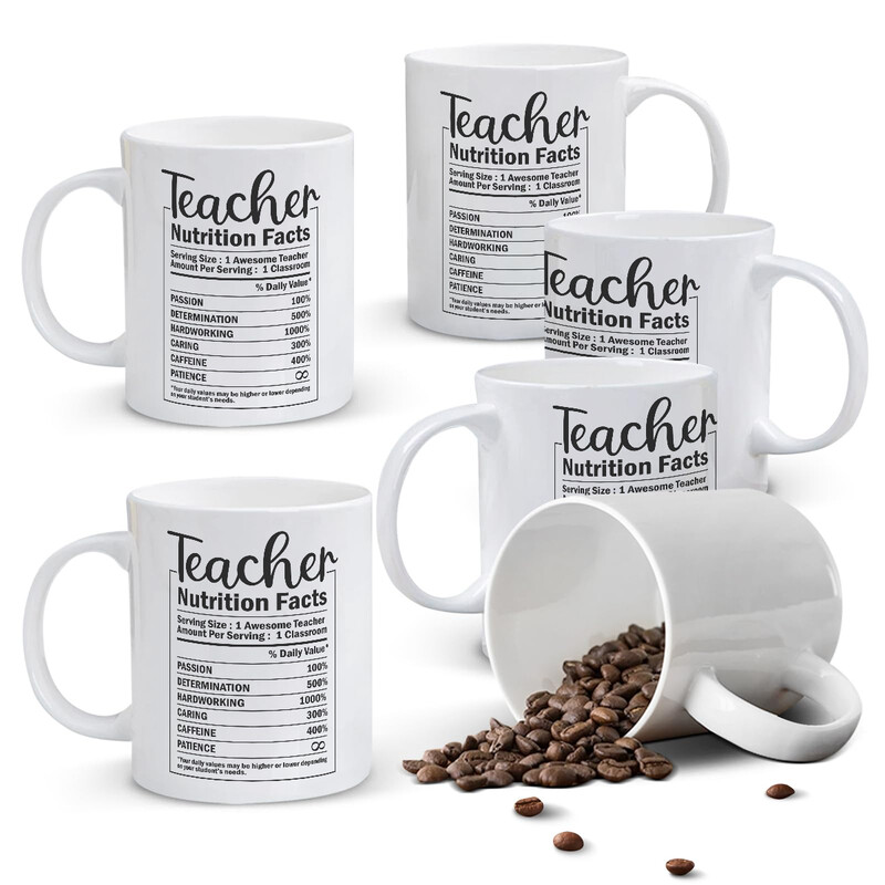 1pc 11oz Teacher Appreciation Gift, Nutrition Facts Teacher Tumbler, Best Thank You P