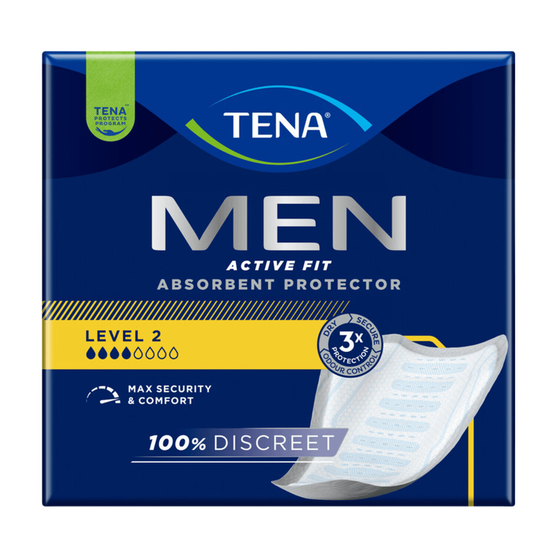 Tena Men Active Fit Incontinentiepad Level 2, 10 stuks