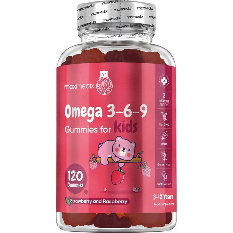 maxmedix Omega 3-6-9 für Kinder 200 mg 120 Gummibärchen