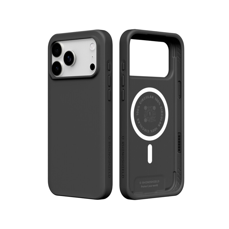 RHINOSHIELD MagSafe-kompatible Handyhülle für [iPhone 17 Pro Max] | Verstärkter Stoßschutz, schlankes und minimalistisches Design mit Fallschutz nach Militärstandard, SolidX Schwarz