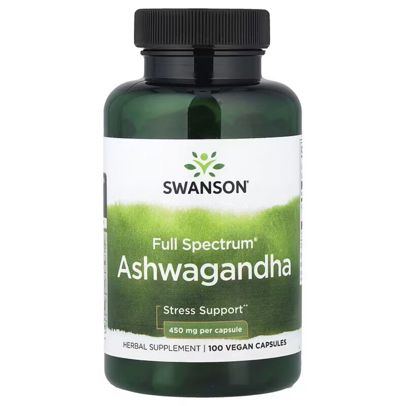 Swanson Ashwagandha Stress Support 450Mg Capsules - 100 Capsules
