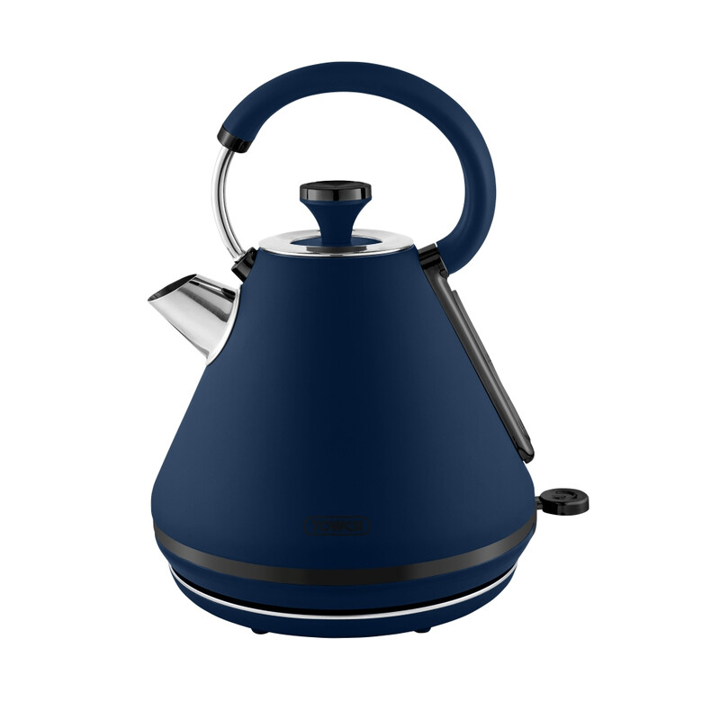 Sera Pyramid Kettle, 1.7L, 3KW, Navy with Smoked Black Trim, Navy - T10079MNB