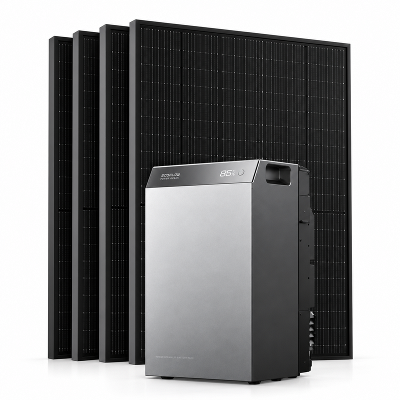 EcoFlow STREAM 5000 5024 Wh Balkonkraftwerk-Bundle mit SKYWORTH 2000 W Solarkit (2 x 500 W Solarmodule)