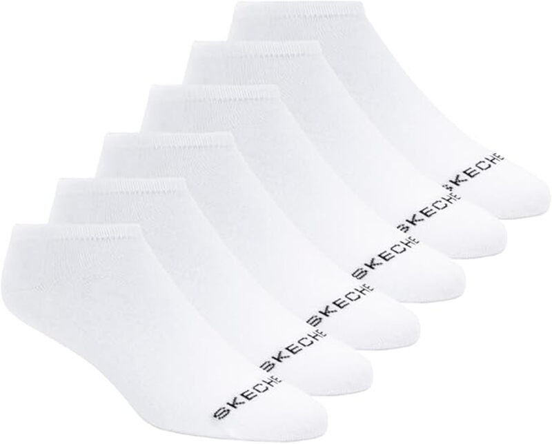 Skechers Socken 6er-Pack Damen Baumwolle Nshw Socken Weiß 35-39, 5
