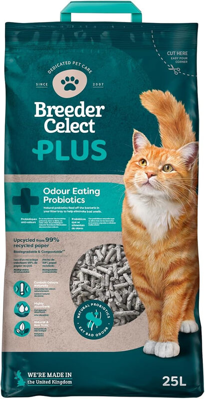 PLUS Probiotic Paper Cat Litter 25L