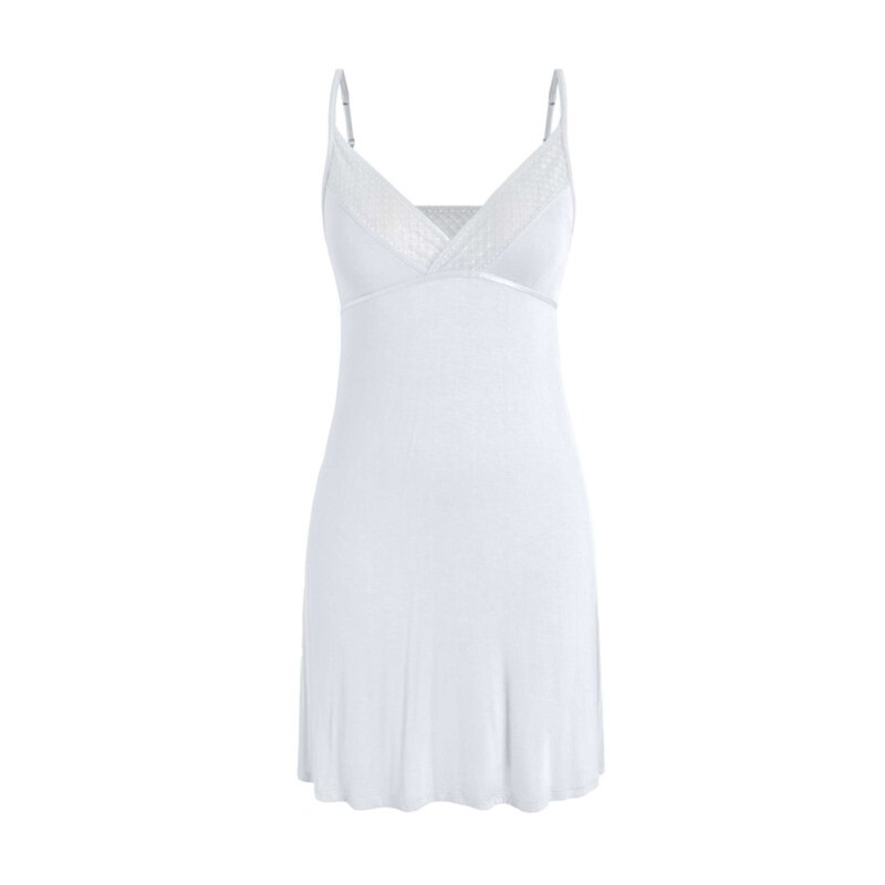 collar wide lace v-neck white suspender dress XL