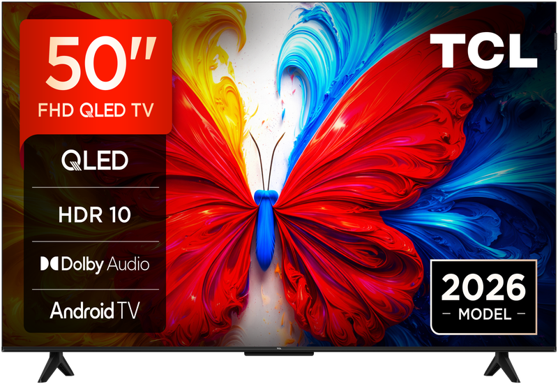Tcl 50S5l – 50” Full Hd, Qled, Hdr, Direct Led, Android Tv, Dolby Audio, Google Cast, Schlankes Design