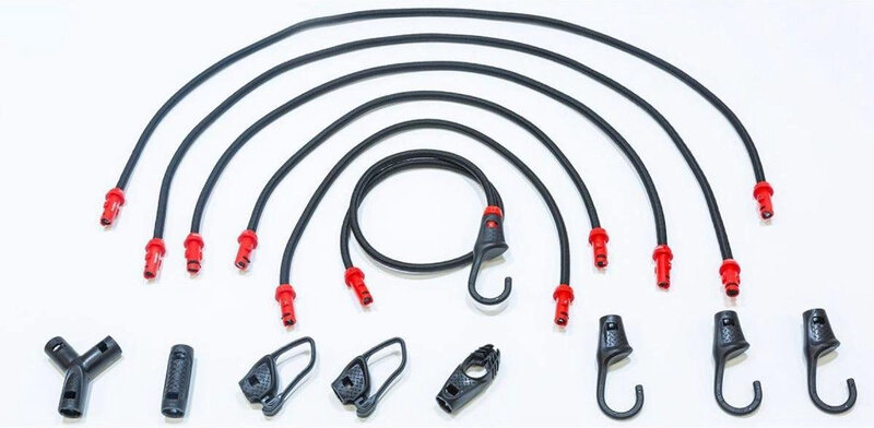 ABUS Bungee Stretch Strap Set - 15 stuks, Verschillende lengtes