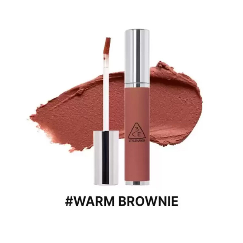 3CE Soft Matte Lip Mud #WARM BROWNIE Warme Brownie 4g