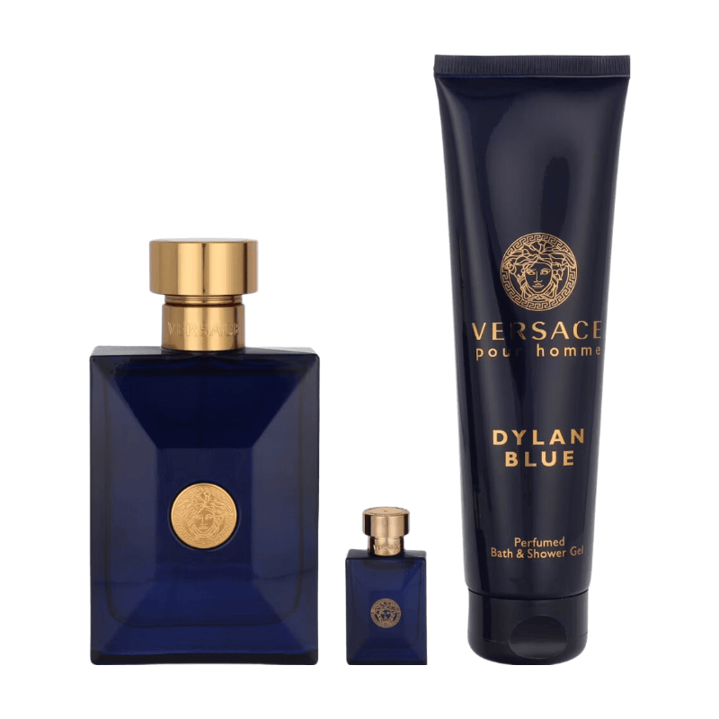 Versace Dylan Blue Geschenkset für Herren - Eau de Toilette Duftset im Geschenkkarton mit 255 ml Parfüm