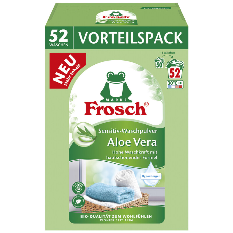 Frosch Sensitiv Waschpulver Aloe Vera 3,432 kg