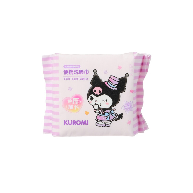 Kuromi Pearl Grain Texture Dry Wipes 25 Wipes
