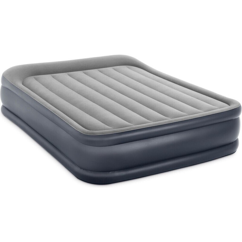 INTEX DuraBeam Deluxe Kopfteil, 152 × 203 × 42 cm erhöhte Luftmatratze mit 220 V Pumpe mit Aufbewahrungstasche