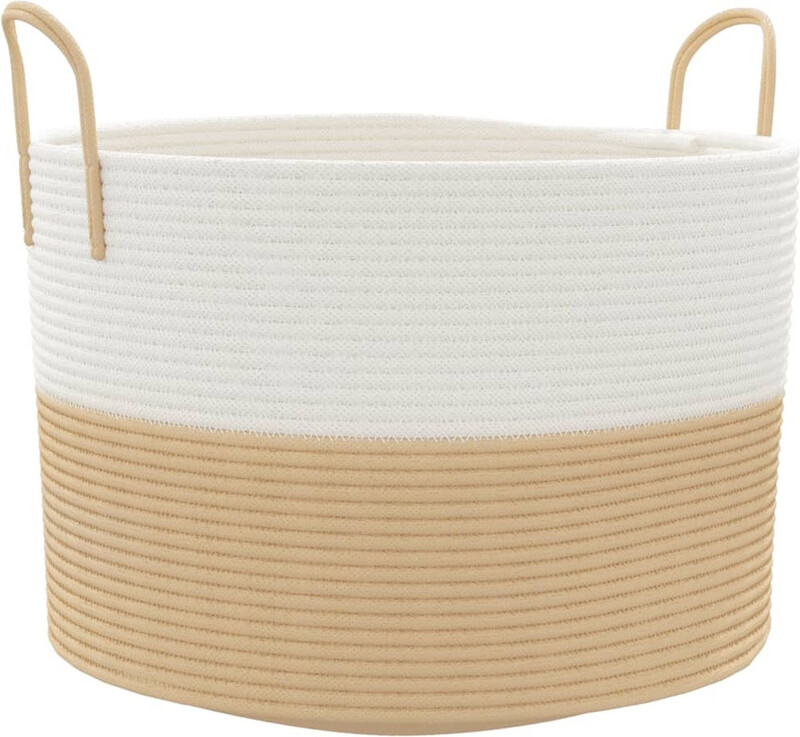 vidaXL Katoenen opbergmand - Beige, 51 x 33 cm