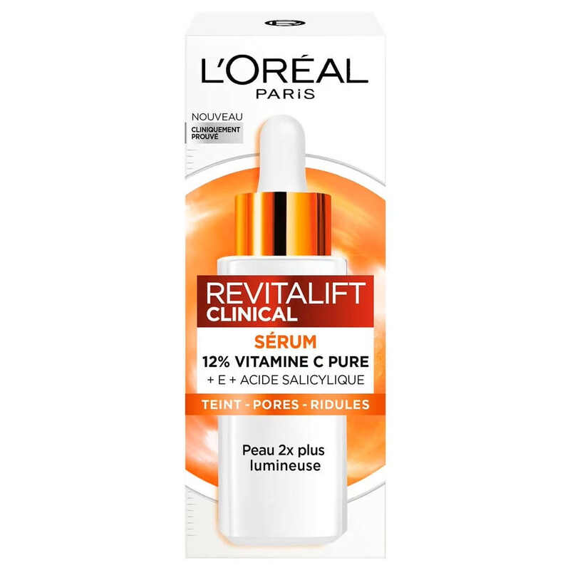 Fluide Anti uv Visage Vitamine C Fps 50+ Protection Quotidienne Revitalift Clinical 'oreal Paris Le Flacon De 50ml