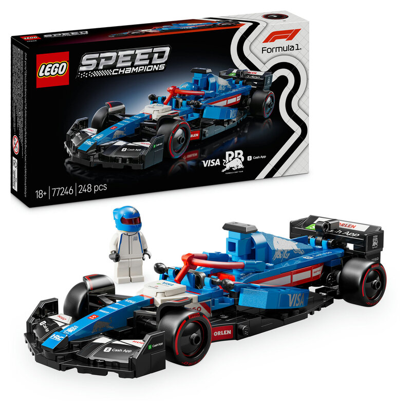 LEGO Speed Champions 77246 Ensemble de construction de voiture de course F1 Visa Cash App RB VCARB 01