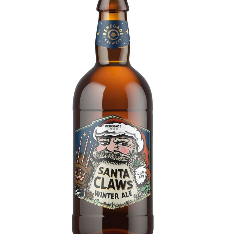 Renegade Brewery Dark/Amber Santa Claws Winter Ale 4.3% Abv 500Ml