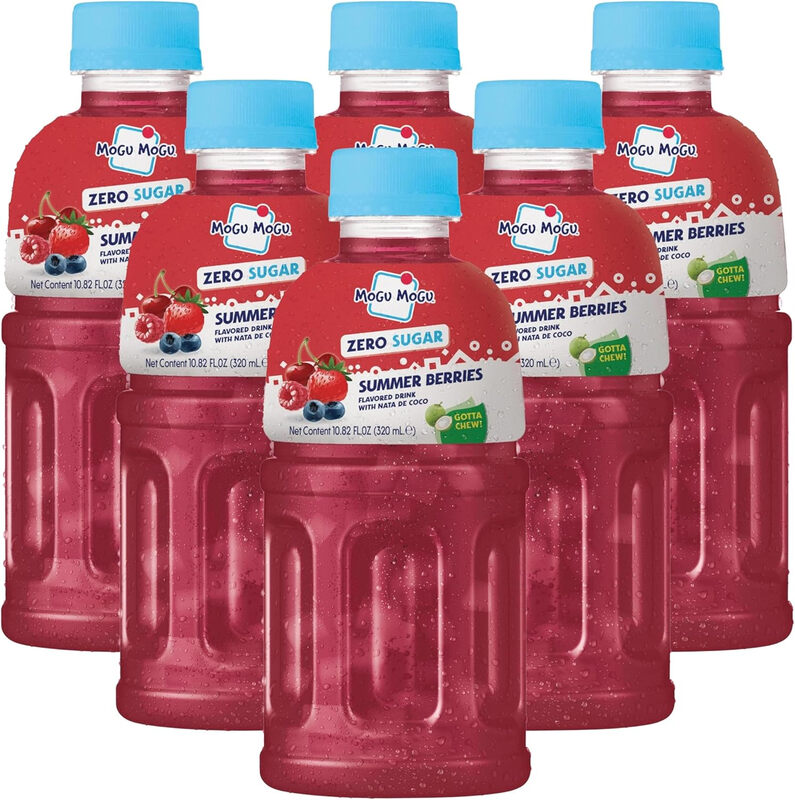 Mogu Mogu Zero Sugar Summer Berries Drink With Nata De Coco 320Ml X 6Pcs