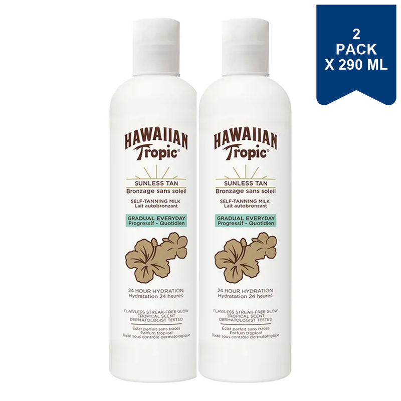 Hawaiian Tropic Zelfbruiner Zelfbruinende Melk - 290 ml (2-Pack)