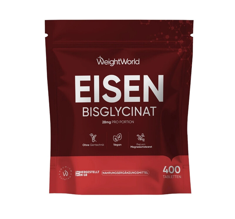 WeightWorld Eisen-Bisglycinat 28 mg 400 Tabletten